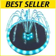 Floating Solar Fountain with Color Changing Features & Smart Water Protection