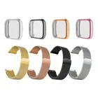 Milanese Magnetic Metal Watch Band Strap + Case For Fitbit Versa 2 (2nd Gen)