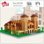 Lezi 8036 Architecture USA Caltech University School Blocks Bricks Building Toy