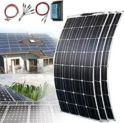 3x100w Flexible Solar Panel Kit,300w Portablemonocrystalline Bendable Solar Battery Charger with 10/20/30/40/50/60a Controller and 18v System,for Home Camper Rv,30A