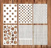6Pcs Reusable Dots Painting Stencils,Plastic Art Craft Circle Pattern Templates，DIY Stencil Template for Painting on Wall Wood Cabinet Pillows Card Making Door Home Decor