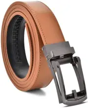 Automatic Buckle Slide Ratchet Belt for Men - Comfort Click Adjustable Leathe...