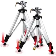 Impact Sprinkler on Tripod Base, 360 Degree Large Area, Heavy Duty Adjustable...