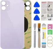 Phoupair Back Glass Replacement Compatible with iPhone 11 6.1-Inchess with Repairing Kit and Installation Instruction (Purple)
