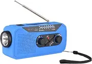 Wind Up Solar Radio Emergency Solar Radio Crank Powered Radio with Rechargeable Battery SOS Alarm AM/FM/WB Bright Flashlight Headphone Jack USB Port for Outdoor Camping Hiking