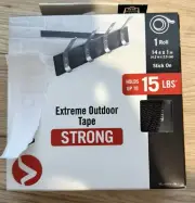 Hook and Loop Sticky Tape Extreme Outdoor Double Sided Mounting Tape 14 Ft NEW