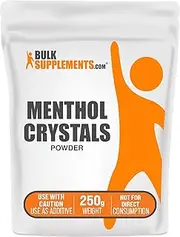 BulkSupplements.com Menthol Crystal - Natural Menthol Crystals - Menthol Crystals for Soap Making, For Shower Steamers Aromatherapy - Pure & Gluten Free, 250g (8.8 oz)