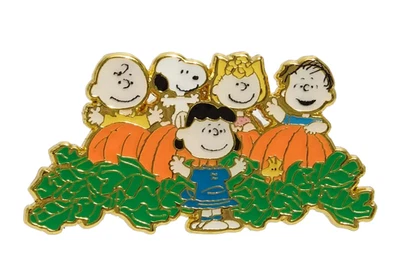 Loungefly Peanuts Gang Pumpkin Patch Halloween Scene Enamel Pin