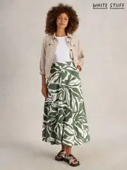 White Stuff Green Jada Jersey Maxi Skirt (AN5683) | $82