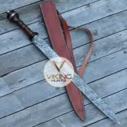 Roman Gladius Sword, Handmade Damascus Steel Blade Battle Ready With Sheath gift