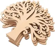 OHPHCALL 30pcs Wooden Tree Chips Tree Cutout Wooden Chips Painting Wooden Chip DIY Craft Accessory Home DIY Decorations DIY Painting Materials DIY Cutout Decor DIY Painting Slices