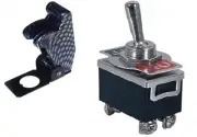 1 PC DPST SAFETY TOGGLE SWITCH 20AMP@125VAC CARBON COVER #66-1804/66-5014
