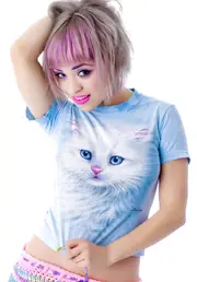 Sad Kitty Eyes Baby Tee