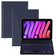 Ultra Thin Bluetooth Keyboard Leather Case For Ipad Mini 6 With Detachable Lambskin Texture And Stand Blue Laptop Cases & Bags