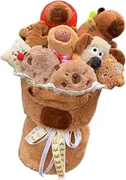 Plush Toy Doll Bouquet,Artificial Flower Bouquet,Cute Plush Gift,Cartoon Doll Flower Bouquet for Mother's Day,Party Birthday, Style B