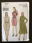 Vogue 9077 Sewing Pattern Button Down Shirt Dress UNCUT FF Sizes 6-14
