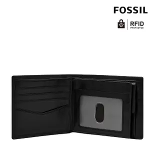 【FOSSIL 官方旗艦館】Ryan 真皮RFID防盜短夾皮帶禮盒組-黑色 MLG0720001