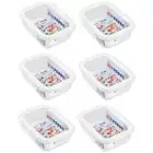 6PK Lemon & Lime Yorkshire Durable Glass Fresh Lock Food Storage Container 1.5L