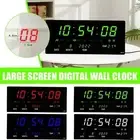 UK Plug Electronic Wall Clock Temperature Display Table Clock for Bedroom