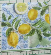 Two Decorative Luncheon Napkins for Decoupage "Citrus Limon"