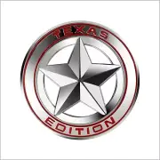 1PC ABS Plastic 3D Round Silver+Red Texas Edition Auto/Car/Van Emblem Decal