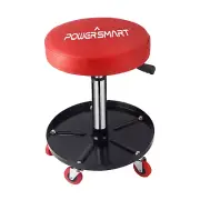 Adjustable Rolling Mechanic Stool 300lb Capacity, Pneumatic Wheels, Shop Garage