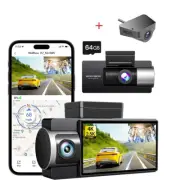 WOLFBOX i17 Dash Cam Front Inside Rear Camera 4K+1080P+1080P WiFi Car Monitor