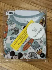 Bamboo Necessities Summer Mickey and Friends - Short Sleeve Pajamas - 4T NWT
