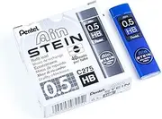 Pentel Ain Stein Lead Refills 0.5mm HB Grade, Box of 12 Tubes, 12 Leads Per Tube, Total of 144 Leads(C275-HB)