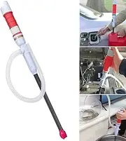 Fuel Transfer Pump Handheld Electric Fuel Pump Battery Powered Liquid Transfers Pump Portable Petrol Transfer Pump Gasoline Fuel Siphon Transfer Handy Pump for Garage Aquarium Car(Gules)