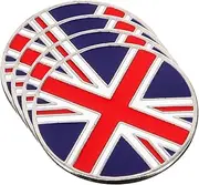 HANABASS 4Pcs Golf Hat Clips Ball Markers Convenient Golf Accessories for Hats Durable Easy to Use Clips Golfers Flag Design