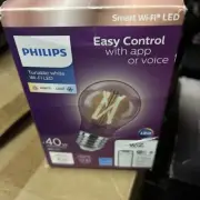 NEW 4PK Philips Smart Bulb LED 40W Dimmable Wi-Fi 450 Lumen A15 Standard B315