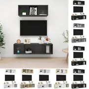 2 Piece TV Plasma HiFi Cabinet Set Lowboard Chipboard Multi Colours vidaXL