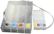 Compatible for HP Pagewide 452dn/477dn/552dw Continuous Ink Supply System with ARC Chip - High Capacity (BK 1000ml/CMY 900ml), Heat-Resistant Design, Plug-and-Play