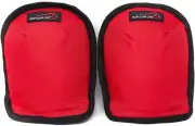 Washable Knee Pads, Adjustable Hook and Loop Closure Straps, Red (1 Pair)
