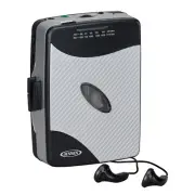 Portable Stereo Cassette Player with AM/FM Radio and Earbuds, SCR-75 _