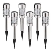 Nekepy Solar Lights Outdoor 6 Pack Stainless Steel Pathway Waterproof Landscape Light LED Garden Lights Solar Powered for Pathway Walkway Patio Yard Driveway Decorations