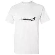 Airplane Aeroplane Plane Jet Pilot Air Force Top Gun Men White T Shirt Tee Top