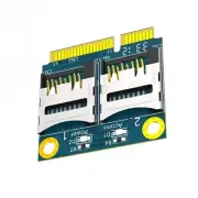 Double Memory Card To Mini PCIE Adapter Memory Card Reader Adapter for PCIE Mini