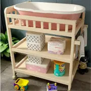 Baby Changer Infant Wooden Changing Table Unit Nursery Changing Station Bath