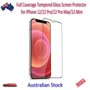 Full Coverage Tempered Glass Screen Protector for iPhone 12 Pro Max Mini Models