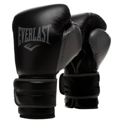 Everlast Powerlock2 Training Boxing Gloves 16Oz Black/Grey