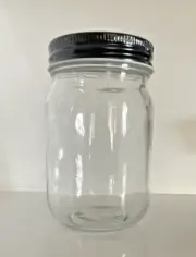 Case of 60 Mason Jars with One Piece Lid - Inner Seal - 12oz/380ml