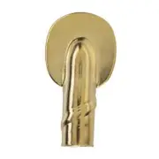 Brass Plated Spoon Bookcase Shelf Support Pegs | 1/4" Stud | Pack of 12 | Book