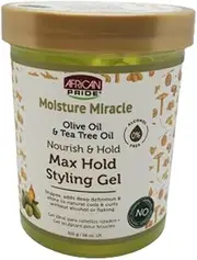 African Pride Moisture Miracle Olive Oil & Tea Tree Oil Max Hold Styling Gel 510g(18oz)
