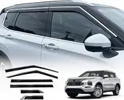 OAD4X4 Weathershields Compatible with Mitsubishi Outlander ZM Series 2021-Onwards, Stainless Edge Weather Shields Window Visors Wind Deflectors Sun Rain Guard 6PCS Set