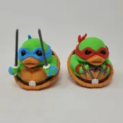 Raphael & Leonardo Duck Teenage Mutant Ninja Turtle Fan Art Figure 3D Printed