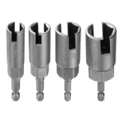 1set Nut Driver Drill Bit 10,12,14,16,18mm 6-Point Socket 1/4" Hex Shank Nut