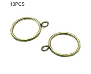 10Pcs Home Practical Mini Window Shower Curtain Hooks Rings Clips with Eyelets-Green Bronze - Green Bronze