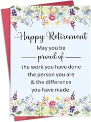 Sdopbinbin Happy Retirement Card for Woman Man Wife Friend Retirement Gifts for Dad Mom Grandpa Retire Gift Card for Grandma Teacher Nurse Police Officer retirement Gifts for Coworker Doctor